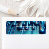 Glam Dripping Blue Glitter Make-up Etiket (Insitu)