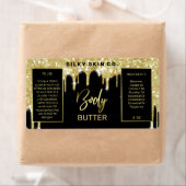 Glam-druppelaar voor zwart en goudkleurig etiket (Insitu)