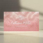 Glam Dusty Parties scintillant rose Carte de visit