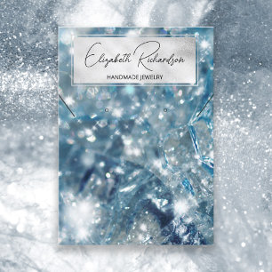 Glam Elegant Blauw Kristal Diamant Sieraden Displa Visitekaartje