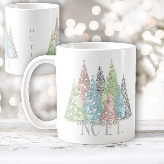 Glam Élégant de l'arbre de Noël Mug Nom personnali
