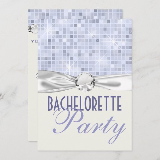 glam en bachelorette glitz kaart (Voorkant / Achterkant)