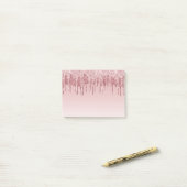 Glam en glitter Drip Post-it® Notes (Op bureau)