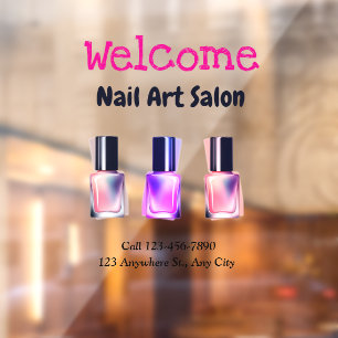 Glam Entry Nagelsalon Ruitstickers – Persoonlijk Raamsticker