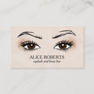 Glam Eyelash extension Brow Bar is een kunstenaar Visitekaartje
