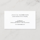 Glam Eyelashes Black and White Appointment Card Afsprakenkaartje (Achterkant)