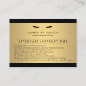 Glam Eyelashes Carte de soins postérieurs Noir et  (Devant)