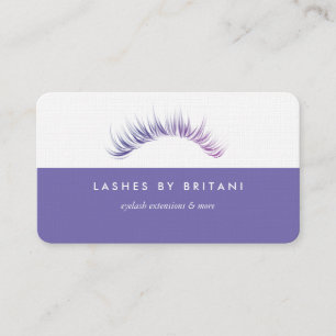 Glam Eyelashes Carte de visite texte blanc