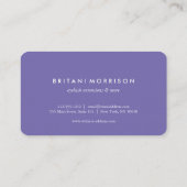 Glam Eyelashes Carte de visite texte blanc (Dos)