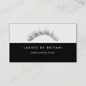 Glam Eyelashes Carte de visite texte blanc (Devant)