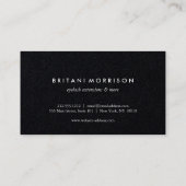 Glam Eyelashes Carte de visite texte blanc (Dos)