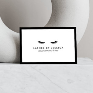 Glam Eyelashes Classic Black en White Visitekaartje