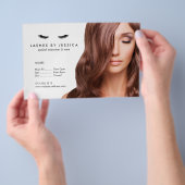 Glam Eyelashes Classic Photo Price List Menu Flyer (Hand)