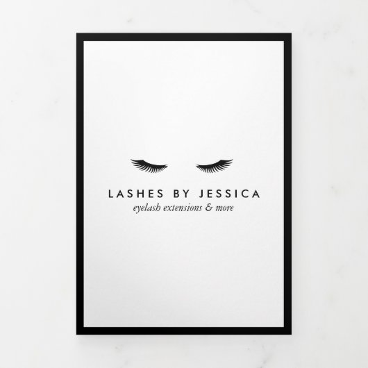 Glam Eyelashes Extensions Salon Brochure (Page de couverture)