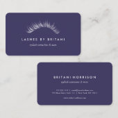 Glam Eyelashes Visitekaartje witte tekst (Voorkant / Achterkant)