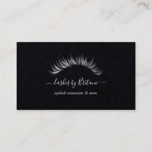 Glam Eyelashes Visitekaartje witte tekst