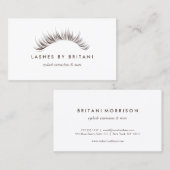 Glam Eyelashes wit en bruin Visitekaartje (Voorkant / Achterkant)