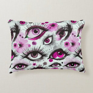 Glam Eyes and Lashes Roze Waterverf Accent Kussen
