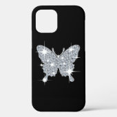 Glam faux diamant sparkle vlinder Case-Mate iPhone case (Achterkant)