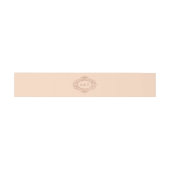 Glam Faux Roos Gold op Blush Pink Weddenemonogram Uitnodigingen Wikkel (Vlak)