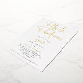 Glam FIty Fabulous Script Real Folie Uitnodiging (Gedraaid)