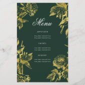 Glam Floral 50e Anniversaire Programme Gold Green  (Dos)