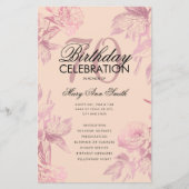 Glam Floral 70e anniversaire Programme Rose Gold B (Devant)