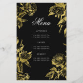 Glam Floral 80e Anniversaire Programme Gold Black  (Dos)