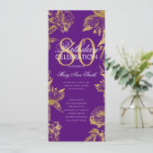 Glam Floral 80e Anniversaire Programme Gold Purple (Debout devant)