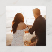  Glam Floral Foto QR Code Enclosure Kaart (Achterkant)