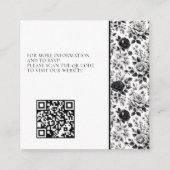 Glam Floral Foto QR Code Enclosure Kaart (Voorkant)