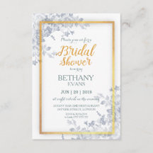 Glam Flower Gold Lijst Calligraphy Vrijgezellenfee