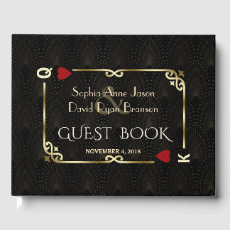 Glam Gatsby Casino Las Vegas Poker Wedding Gastenboek
