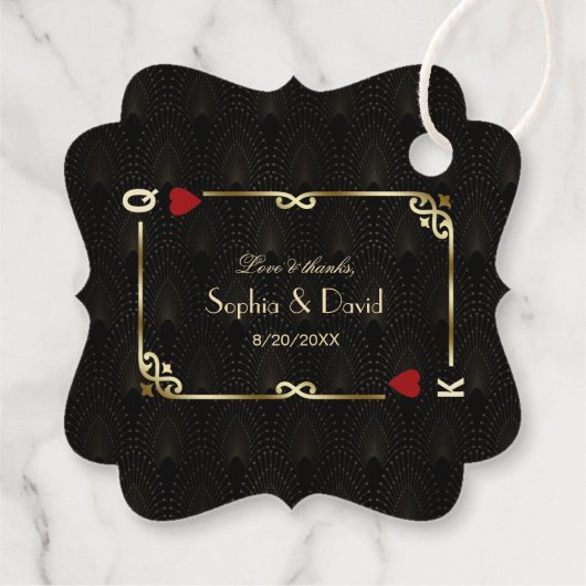 Glam Gatsby Casino Las Vegas Pokerverloving Bedankjes Labels (Achterkant)