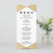 Glam Geometric Diamond Dinner Menu Kaart (Staand voorkant)