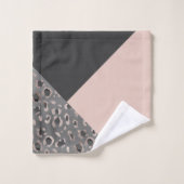 Glam géométrique léopard n° 1 (Gant de toilette)