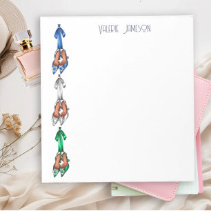 Glam Gepersonaliseerde Stiletto Heels Notitieblok