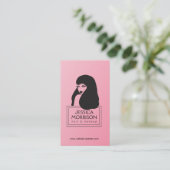 Glam Girl Coiffeuse rose Salon Carte de visite de  (Debout devant)