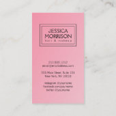 Glam Girl Coiffeuse rose Salon Carte de visite de  (Dos)