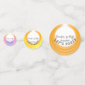 Glam Girly Fotoscript 20 30 40 jarig feest Confetti (Achterkanten)