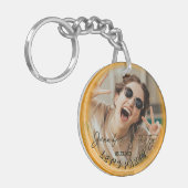 Glam Girly Fotoscript 20 30 40 jarig feest Sleutelhanger (Voorkant Links)