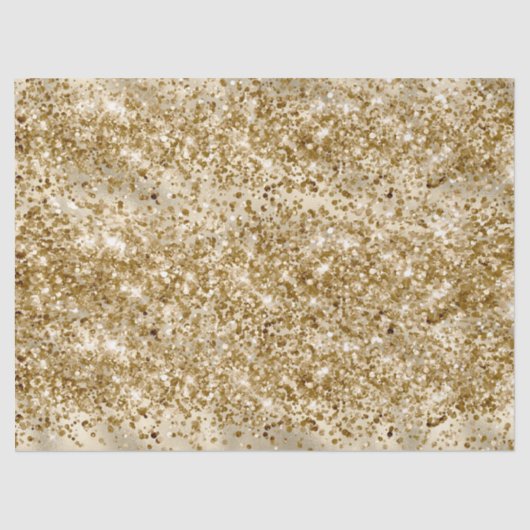 Glam Girly Gold Glitter Sparkle Confetti Tissuepapier (Voorkant)