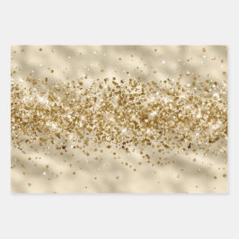 Glam Girly Gold Glitzy Glitter Sparkle Confetti Inpakpapier Vel