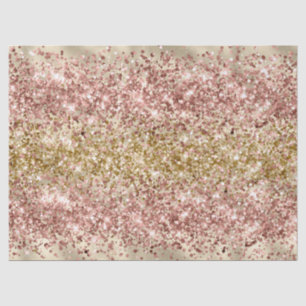 Glam Girly Gold Pink Glitter Sparkle Confetti Tissuepapier