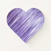 Glam Girly Lavender Tinsel Stripes Notitieboek (Achterkant)