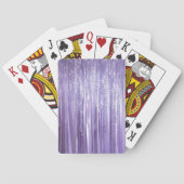 Glam Girly Lavender Tinsel Stripes Pokerkaarten (Achterkant)