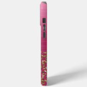 Glam Girly Pink Gold Luipaard Case-Mate iPhone Case (Achterkant / Links)