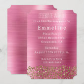 Glam Girly Pink Gold Luipaard Kaart (Voorkant / Achterkant)