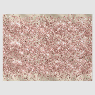 Glam Girly Roos Gold Pink Glitter Sparkle Confetti Tissuepapier