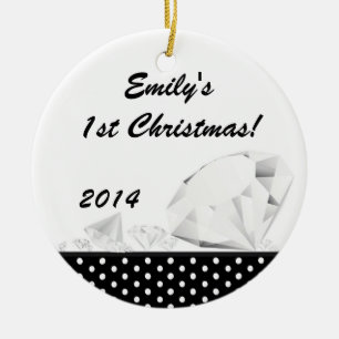 Glam Glam Glitz Diamond Nom personnalisé Ornement